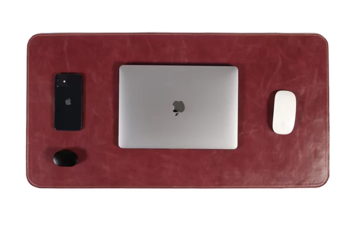 Red Leather Desk Pad