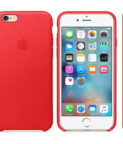 iPhone 6 Leather Case Red