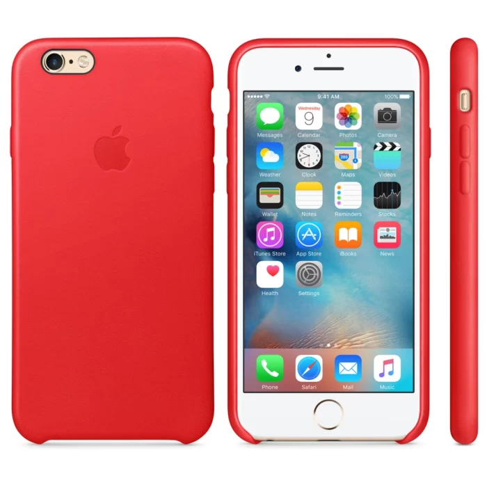 iPhone 6 Leather Case Red