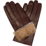 Marco Brown Lambskin Leather Gloves