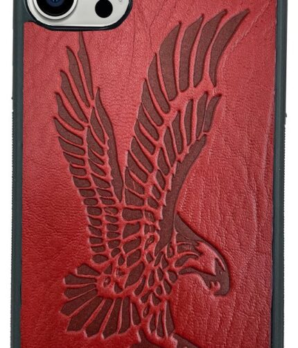 Leather iPhone Case Red Eagle