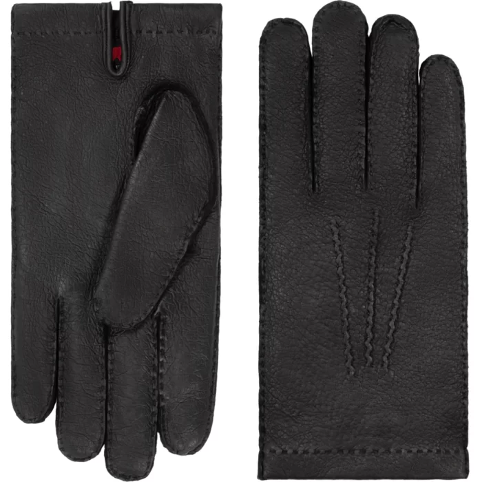 Antonio Black Peccary Leather Gloves