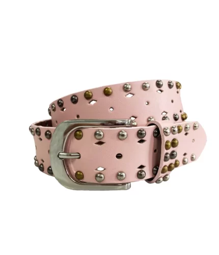 Girls Pink Genuine Leather Belt