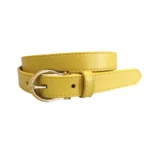 Girls Yellow Genuine Leather Belt