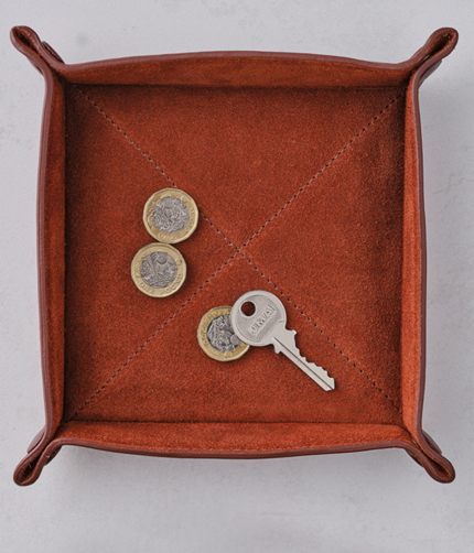 Leather Coin And Key Tray