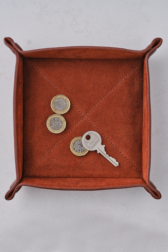Leather Coin And Key Tray