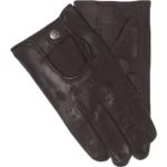 Brown Lambskin Leather Driving Gloves