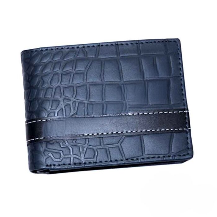 Crocodile Texture Blue Wallet