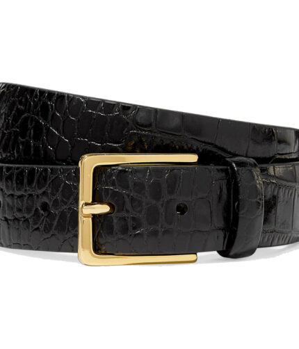 Anderson Croc Effect Leather Belt