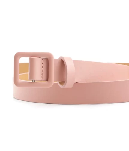 Womens Cute Pink Leather Belt