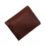 Pocket Brown Crocodile Leather Wallet