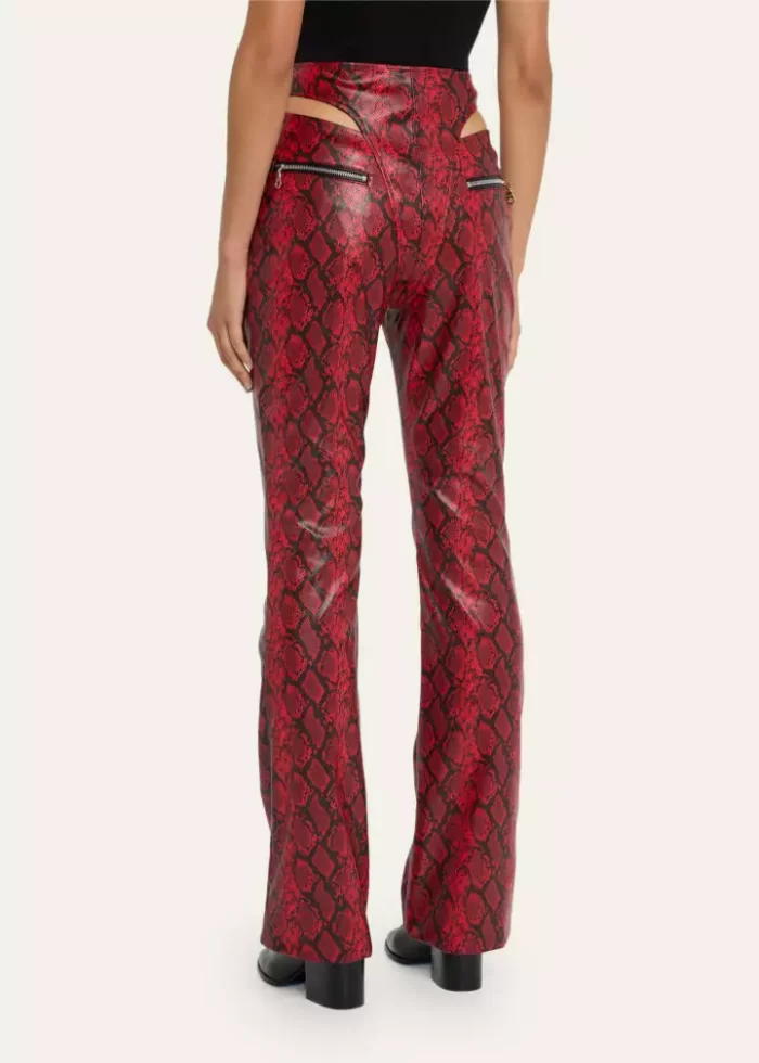 Sarah Cutout Faux Leather Corset Pants