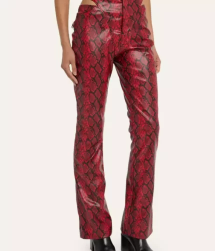 Sarah Cutout Faux Leather Corset Pants