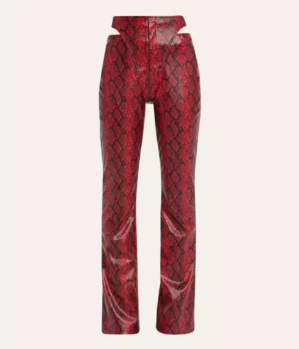 Sarah Cutout Faux Leather Corset Pants