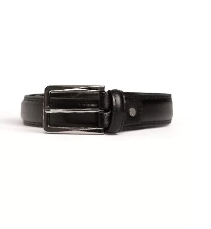 Midland Black Leather Belt