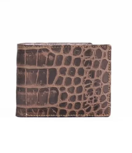 Leather Crocodile Regular Wallet