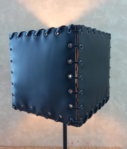 Ragtime cube leather lampshade