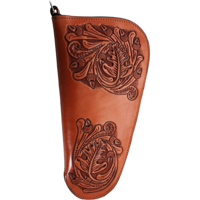 Chestnut Acorn Tooled Pistol Case