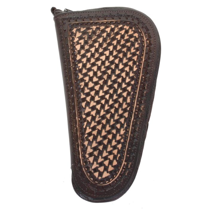 Brown Vintage Tooled Pistol Case