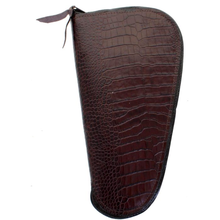 Brown Africana Gator Print Pistol Case