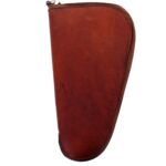 Oiled Cognac Elk Skin Pistol Case