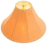 Wide Faux Leather Tan Hexagon Shade
