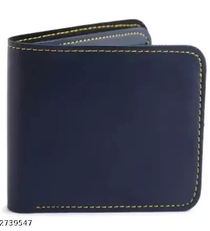 Dosyso Stylish leather navy blue Wallet