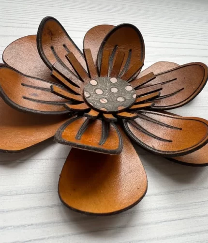 Table Decorative Leather Flower