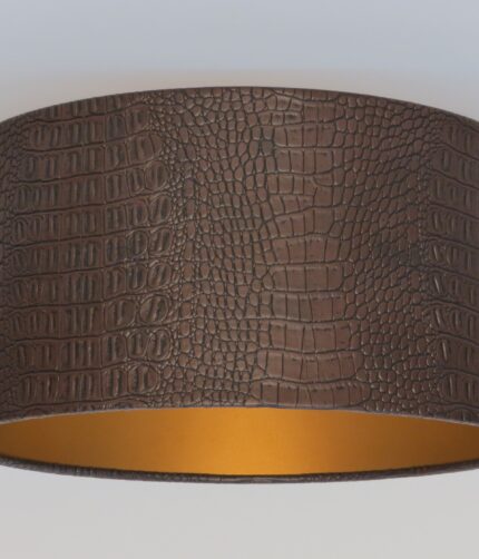 Brown crocodile Eco leather Lamp Shade