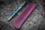 LEATHER PURPLE SINGLE FOUNTAIN PEN COVER