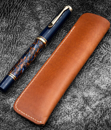 LEATHER BROWN SINGLE FOUNTAIN PEN COVER