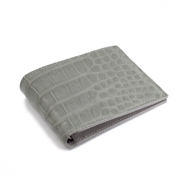 Grey Croco Leather Wallet