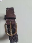 Brown Braided Leather Belt