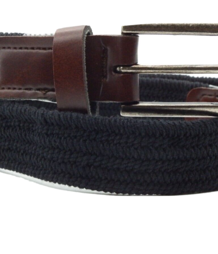 Black Stretch Leather Belt