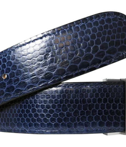 Snake Skin Blue Leather Collection