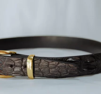 Croc Belt Effect Leather