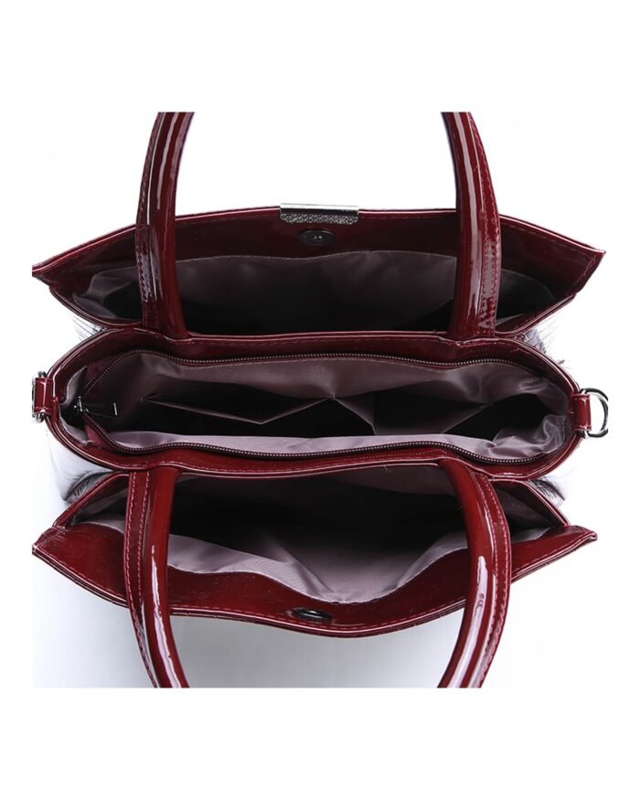 Glossy Patent Leather Women Bag Set,Women Bag Set,Glossy Patent Leather Women Bag Set