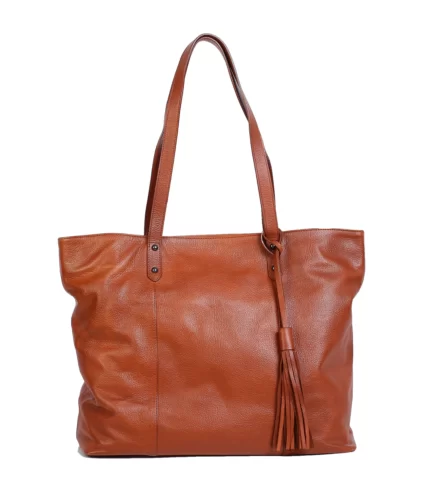 Leather Shoulder.Bag Brown