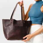 Coldbrew Leather Tote Bag, ladies Coldbrew bag, tote bags