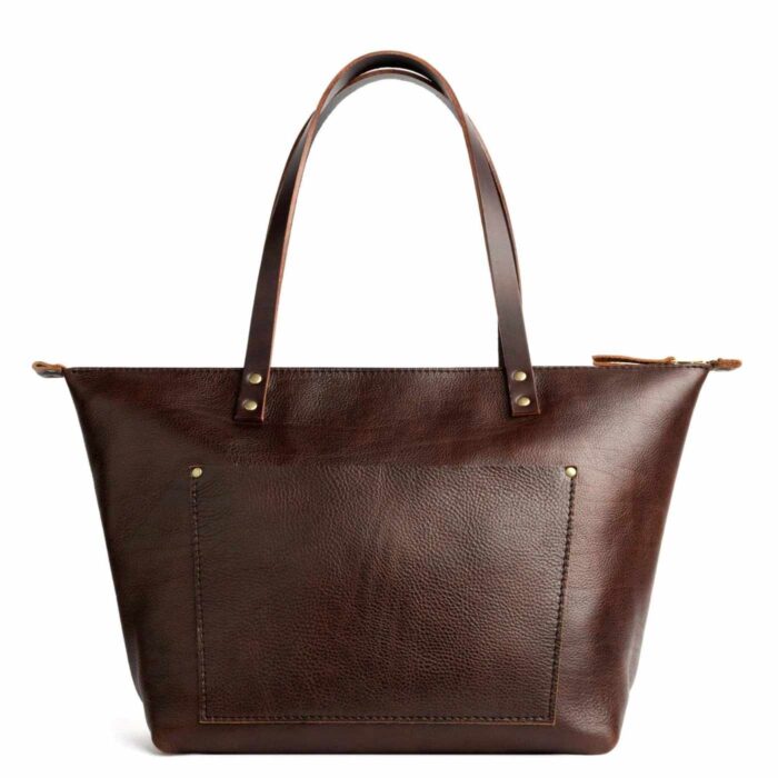 Brown Leather Tote Zipper Bag, ladies Brown bag, tote bags, zipper tote bags