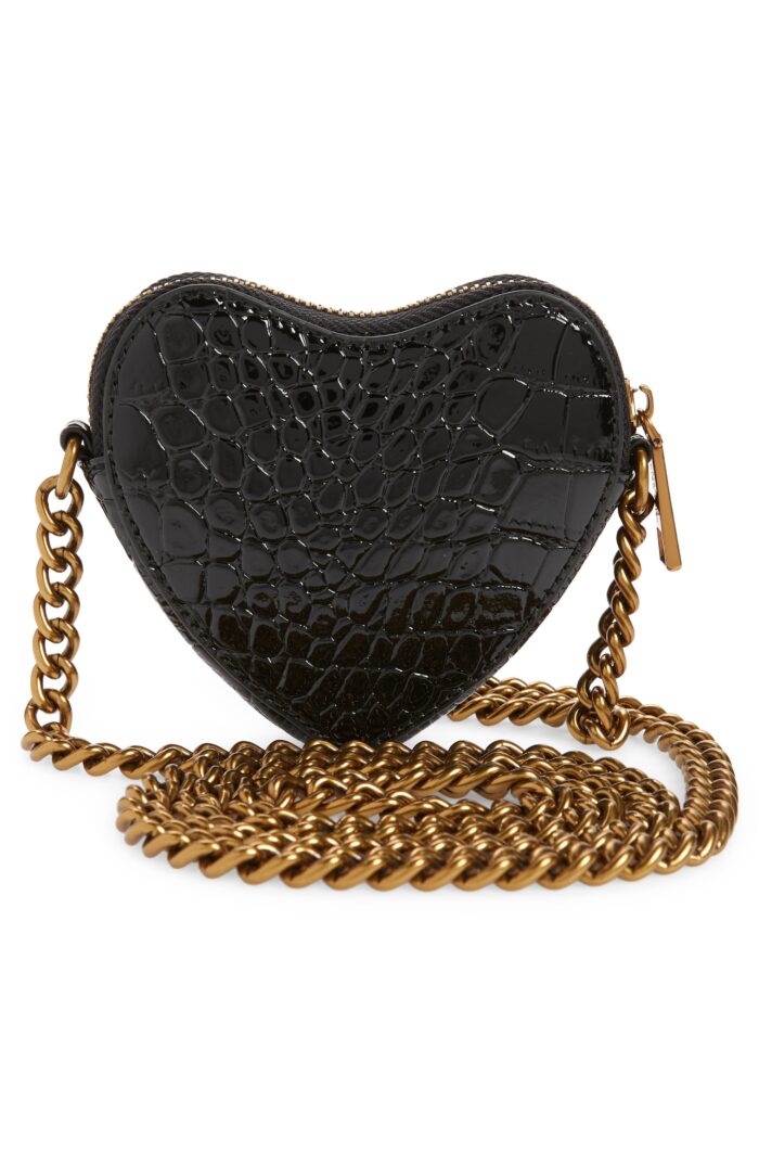 Croc Heart Micro Crossbody Bag ,Croc Heart Micro ,Crossbody Bag