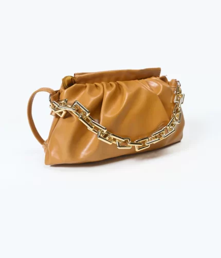 bag ruched,with chain