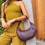 Moon Style Leather Purple HandBags ,Moon Style ,Leather Purple HandBags