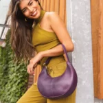 Moon Style Leather Purple HandBags ,Moon Style ,Leather Purple HandBags