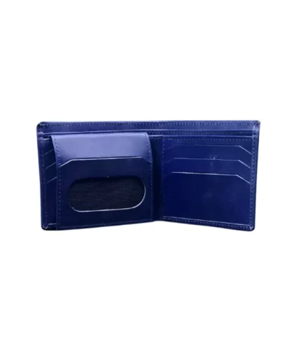 AMY BiFold Smart Blue Leather Wallet ,Smart Blue Leather Wallet