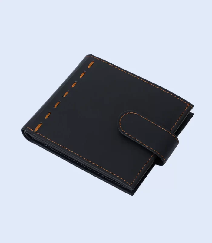 Black Orange Leather Wallet