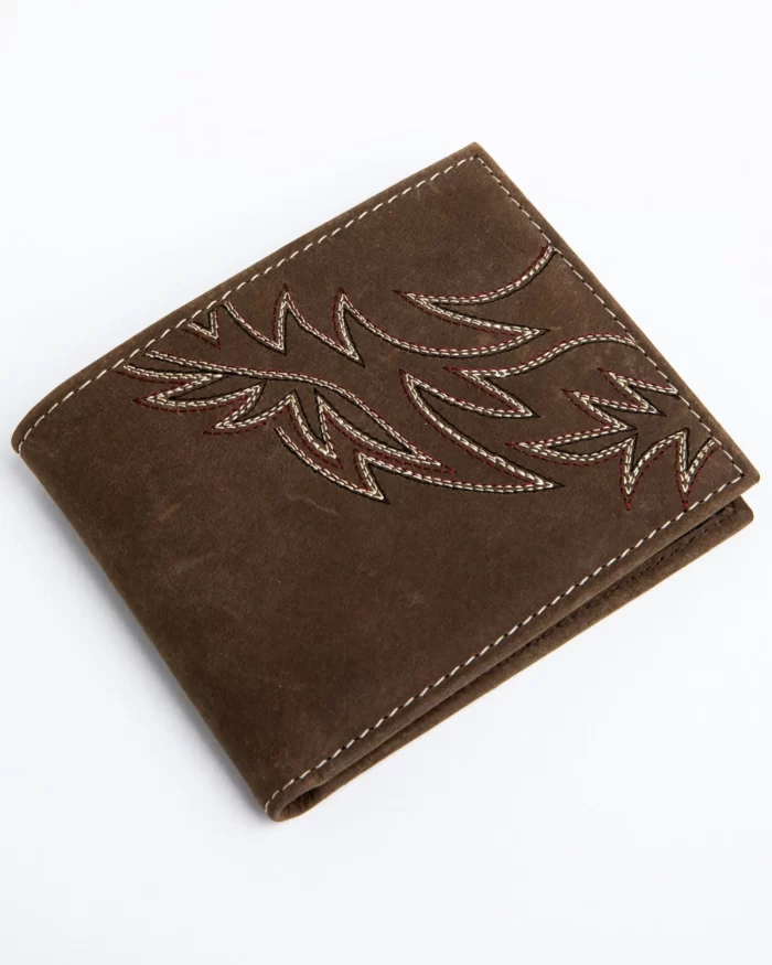 MEN BROWN HORIZONTAL LEATHER WALLET