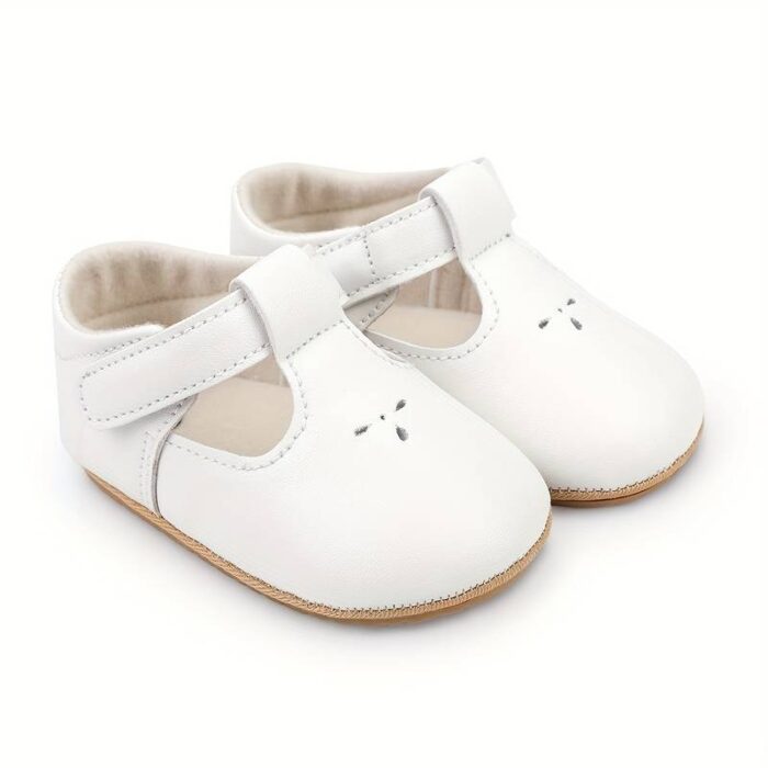 Baby Girls Leather White Princess Shoes ,White Princess Shoes
