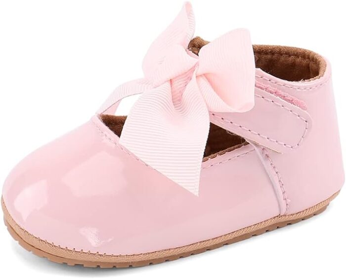 Soft Sole Baby Pink Leather Shoes ,Pink Leather Shoes