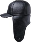 Warm Leather Cap ,Ear Protection Cotton Warm Leather Cap